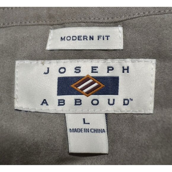 Joseph Abboud Mens L Brown Wool Blend Cable Knit Cardigan Sweater Elbow Patches - Picture 7 of 9